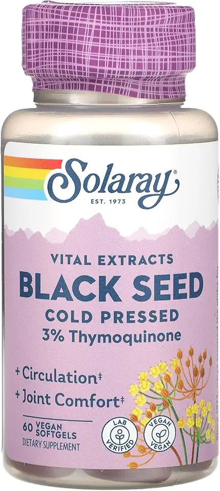 Black Seed Cold Pressed 60 Vegan Softgels U386