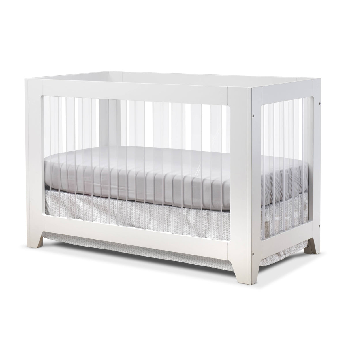 White Acrylic Crib H864