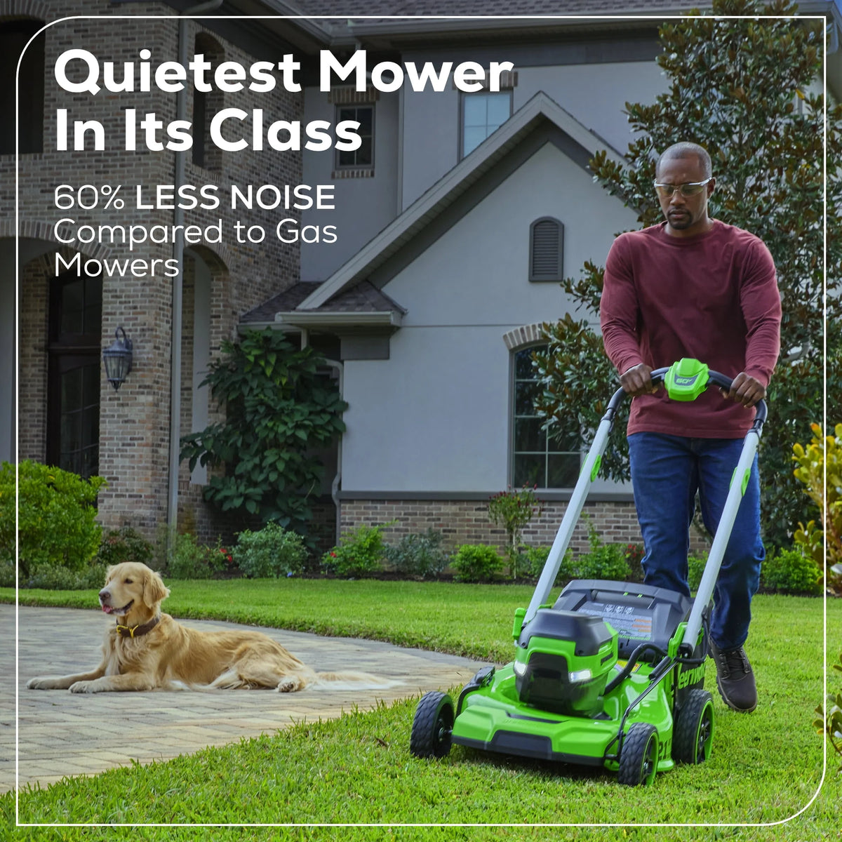 60V 21 Self Propelled Lawn Mower with 8.0 Ah Battery & Rapid Charger U415