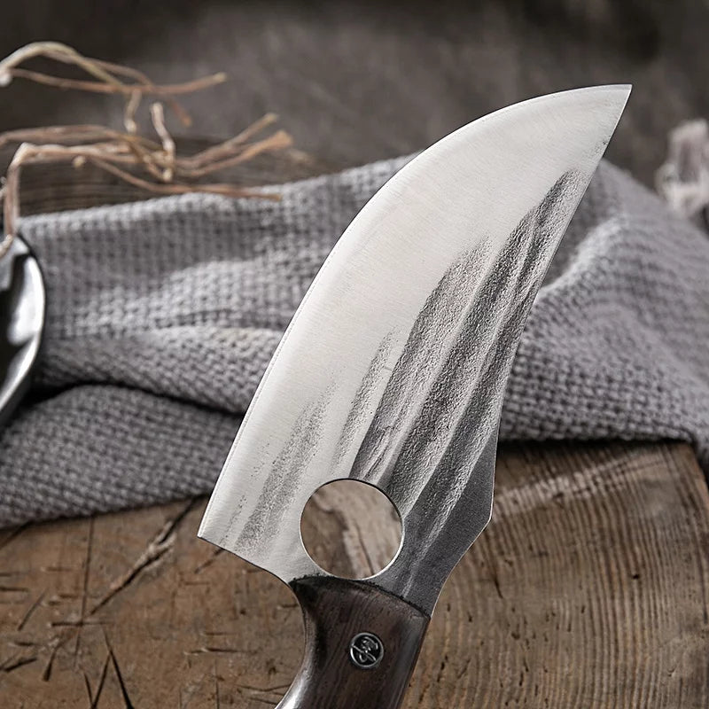 5.5 inch Full Tang High Carbon Steel Butcher Knife with Sheath X207636