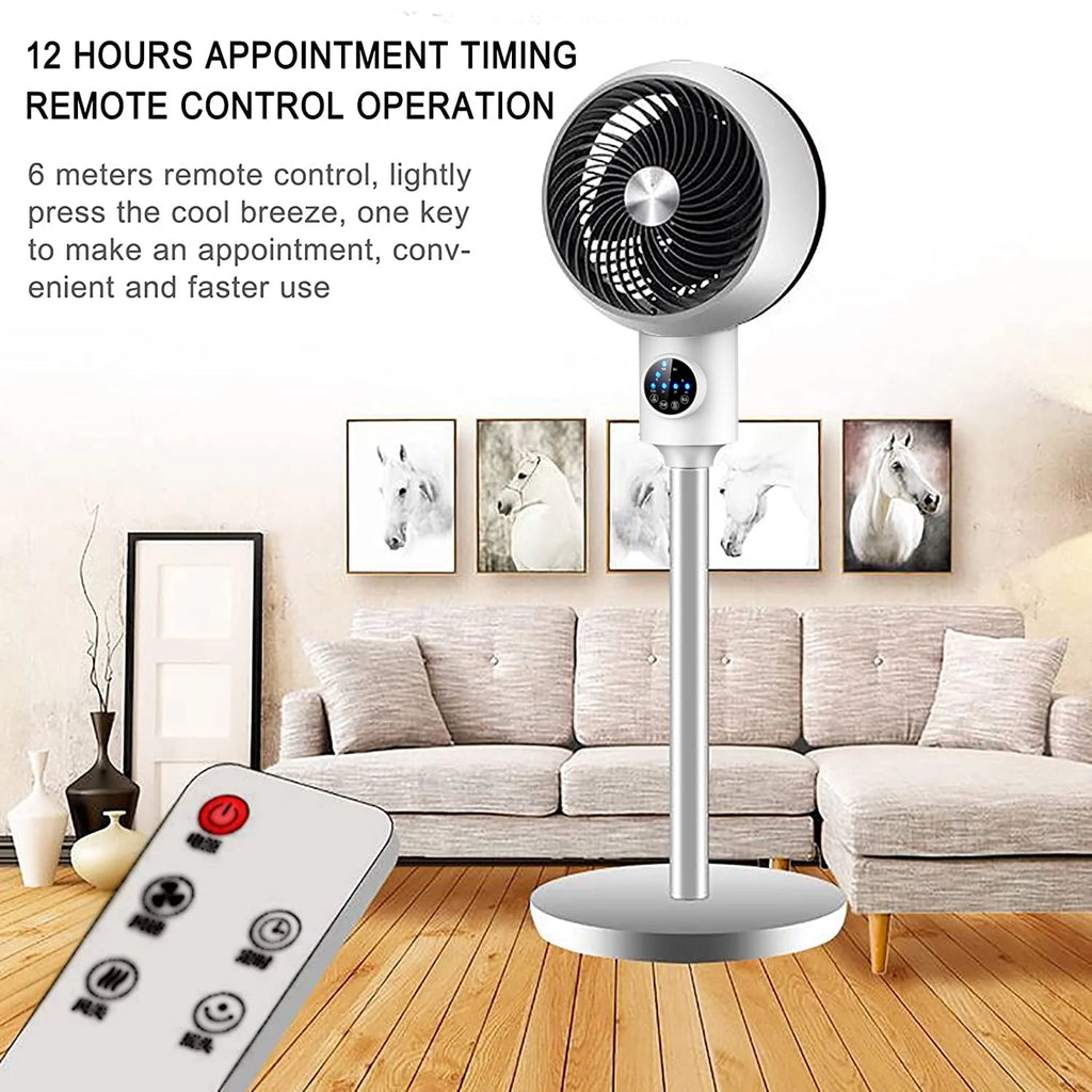 Electric Fan Floor Standing Swing Head Air Circulation Fan Remote Control D4425
