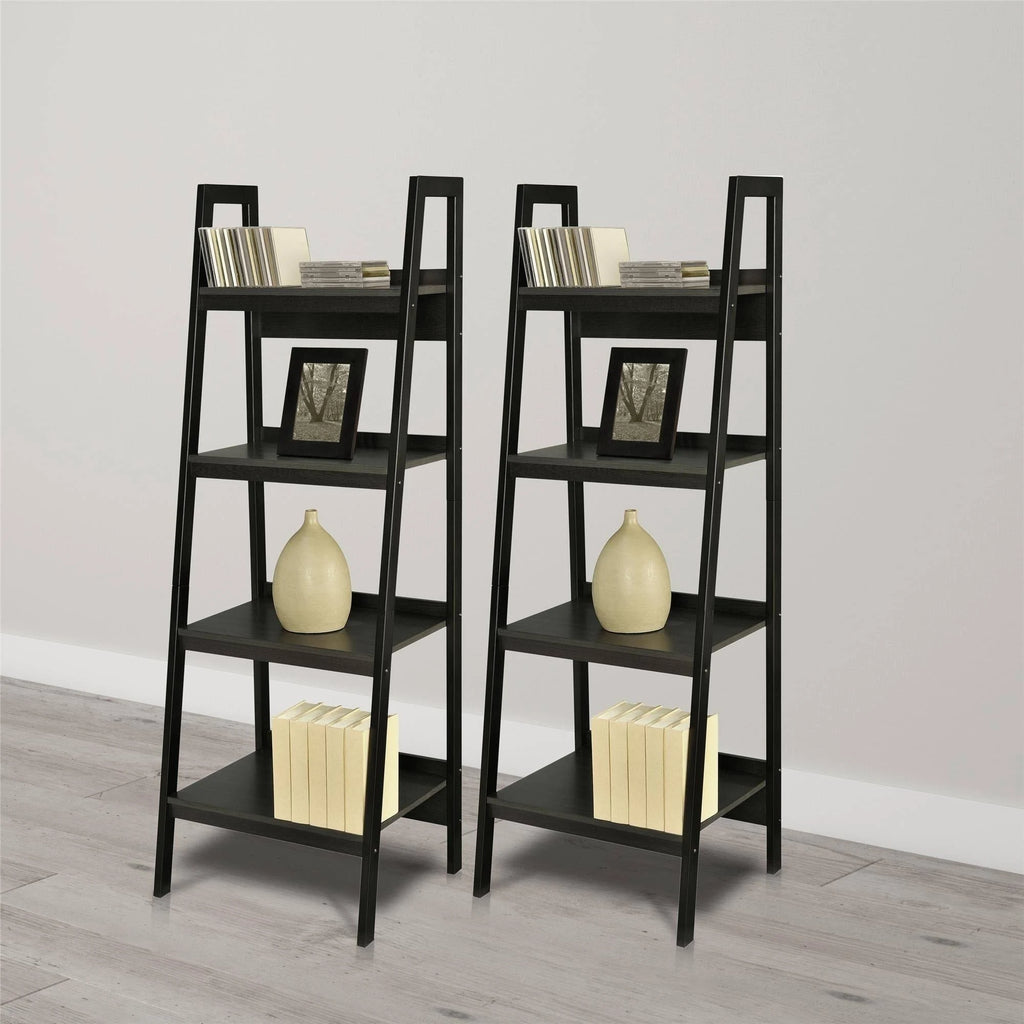 4-Shelf Ladder Bookcase Set of 2 Q628
