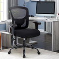 Black Mesh Ergonomic Office Chair 400 lbs with Wheels and Adjustable Arms Y86142