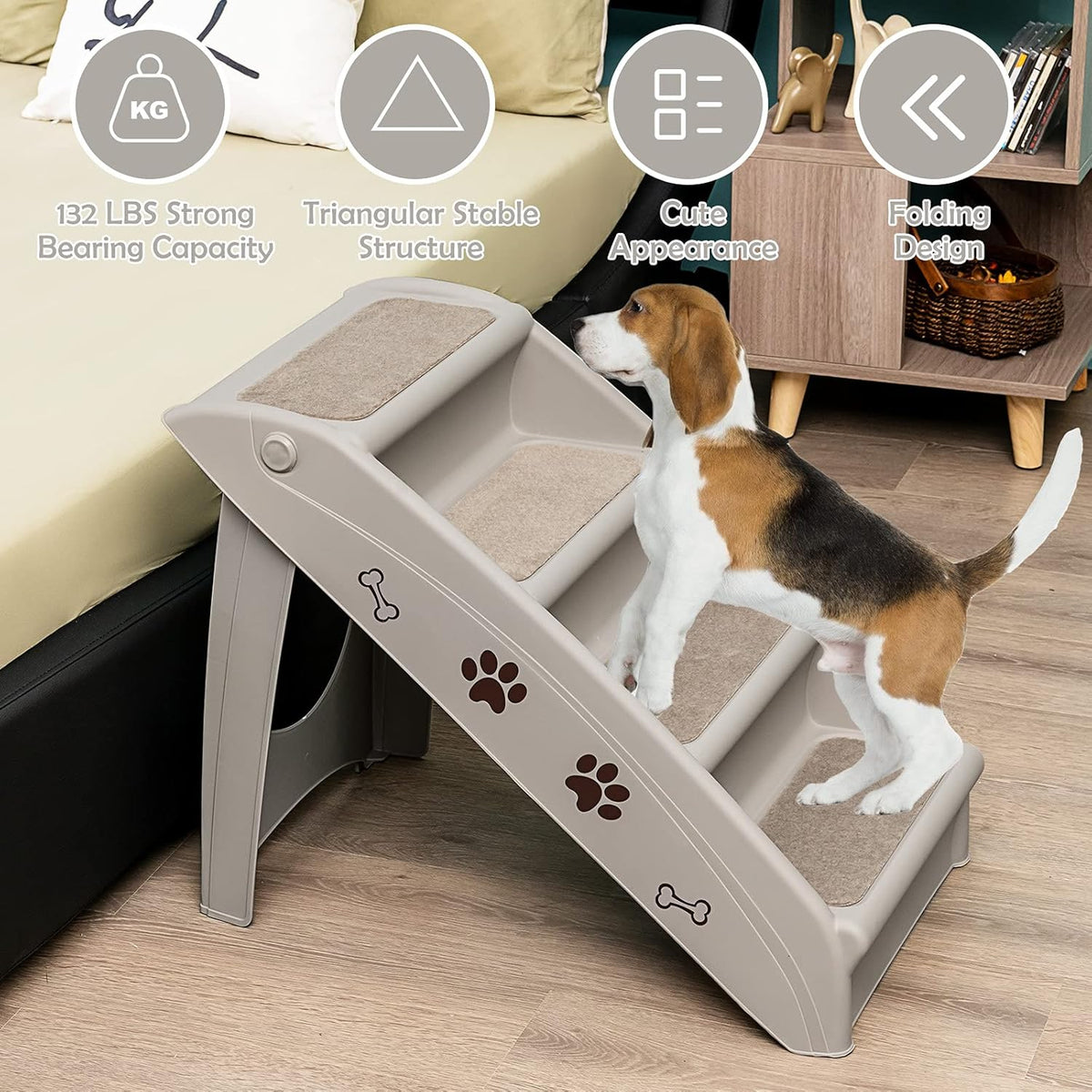 4 Step 19 High Folding Pet Steps C737572