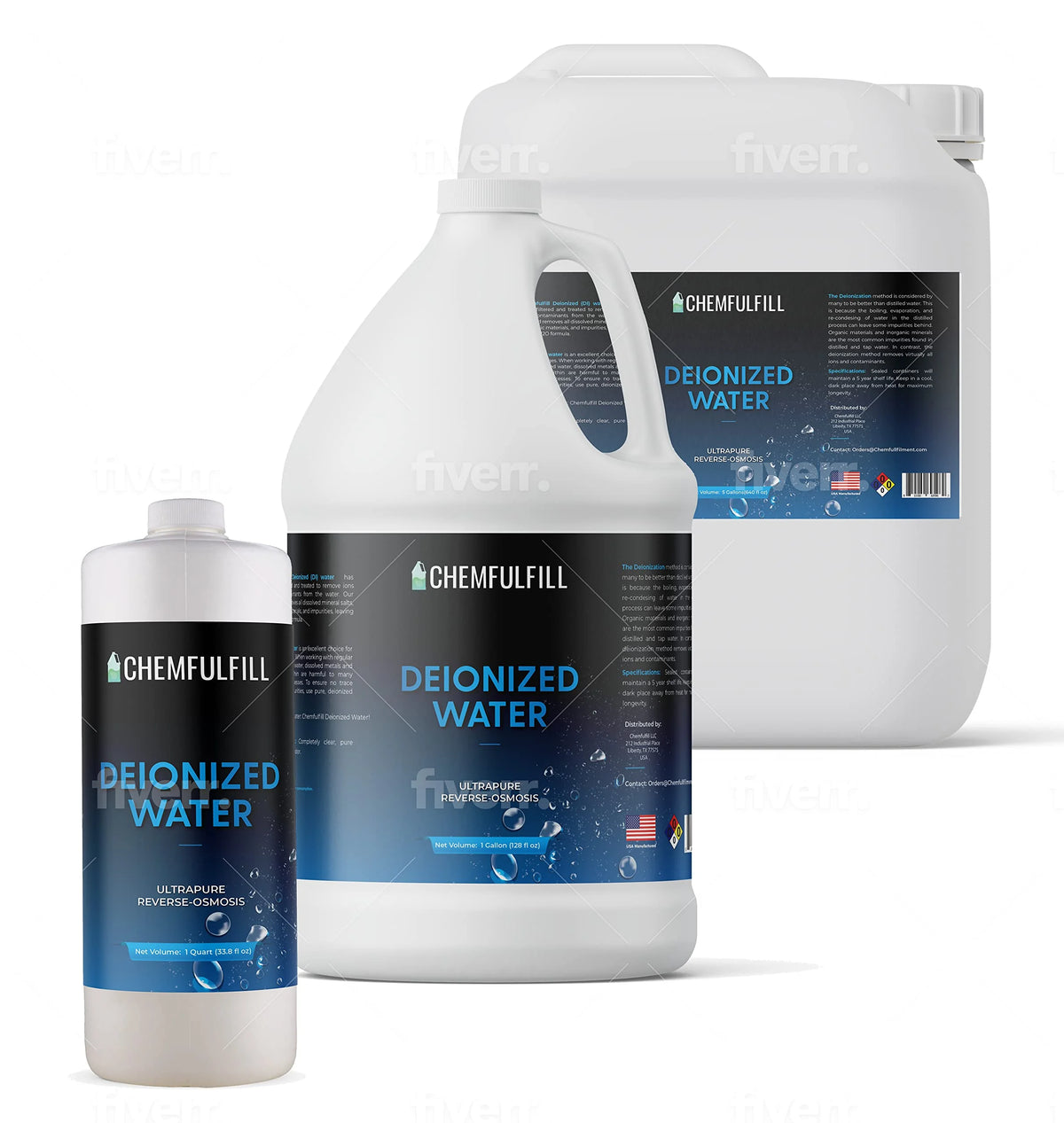 Deionized Water (Gallon (128 fl oz)) X525