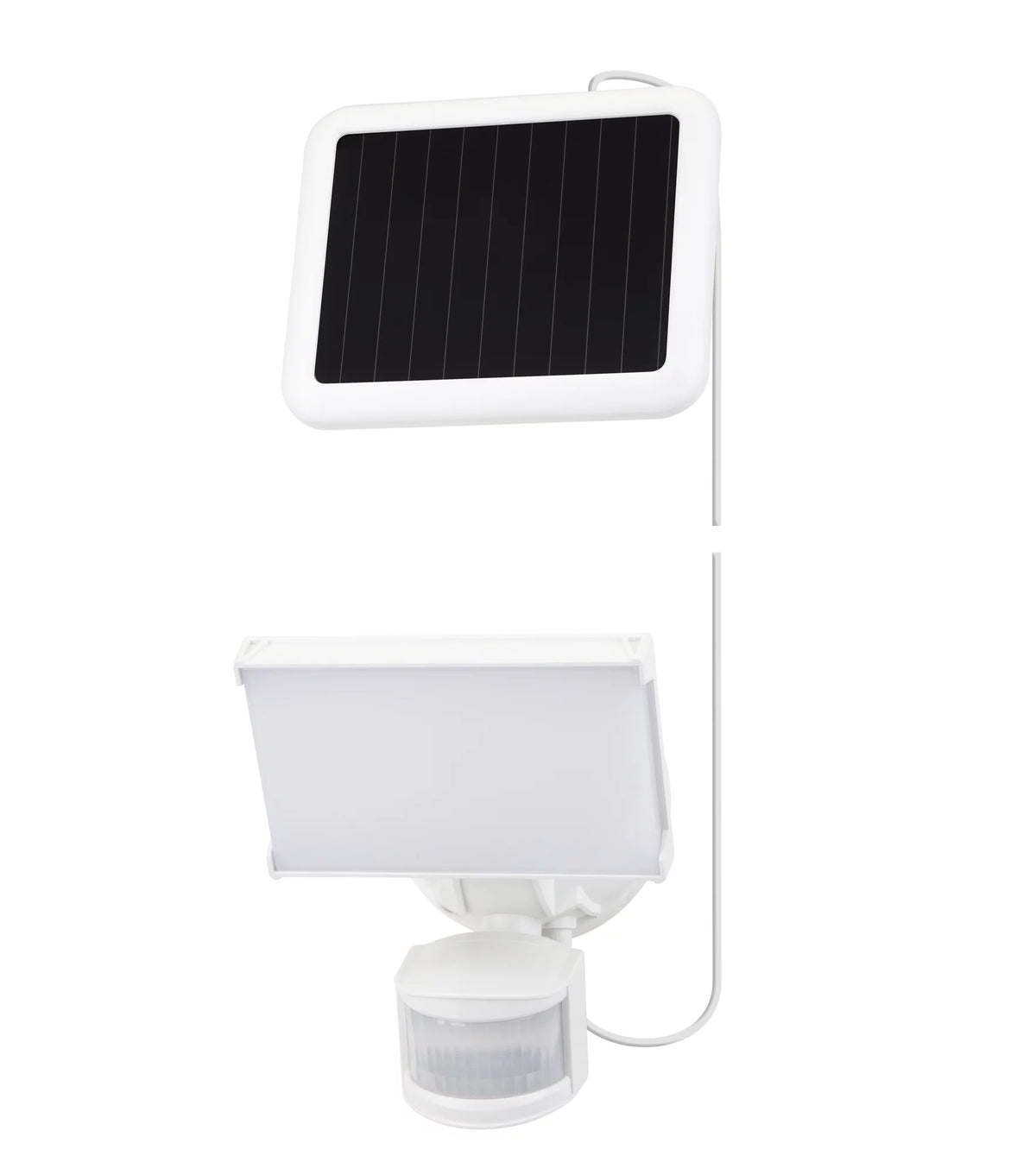 Solar Three Head LED Motion Sensing Security Flood Light, White, 2000 Lumen U90562