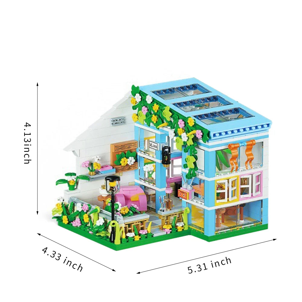 DIY Miniature Dollhouse Kit with Furniture and Flowers, 1:24 Scale K917778