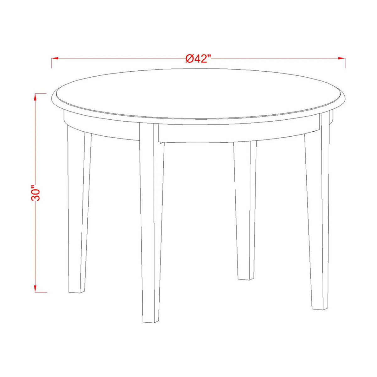 Wooden Dining Table Set of 4 Chairs C334