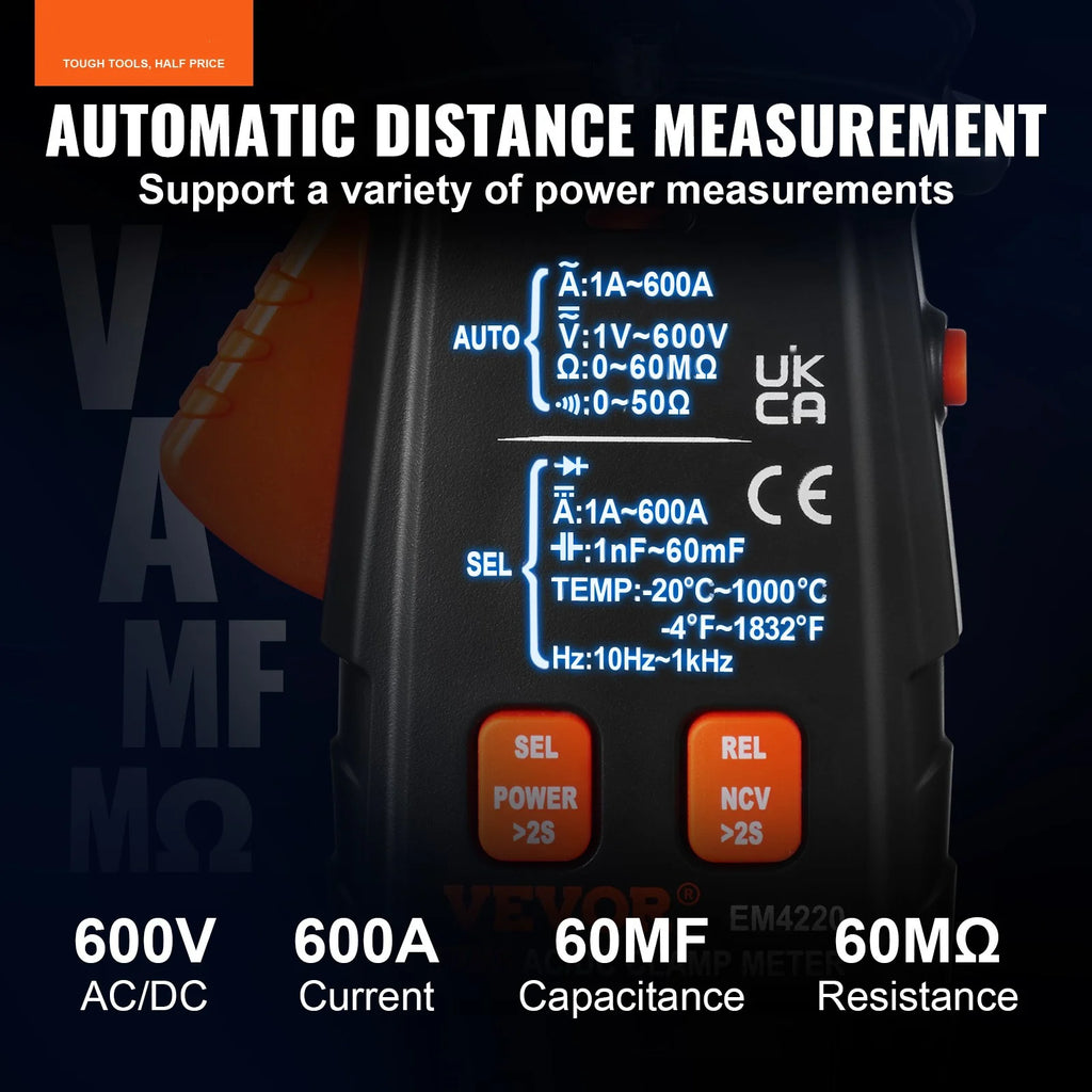 6000 Counts True RMS Digital Clamp Meter K80833