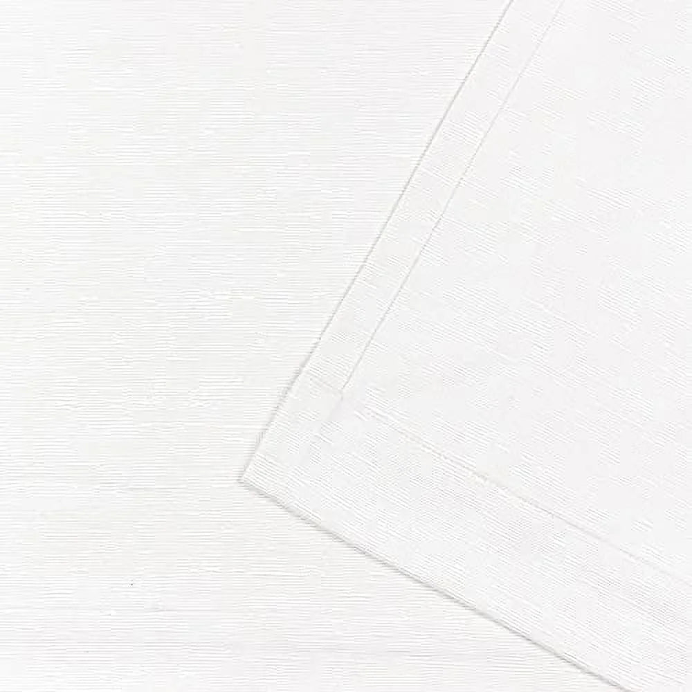 Cotton Blend Grommet Top Light Filtering Curtain Panels, 52"x96", White, Set of 2 J9896