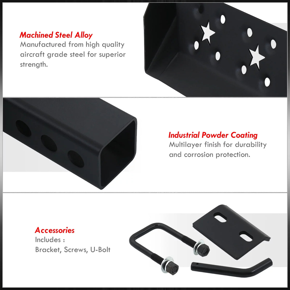 Heavy Duty Steel Exterior Tow Hitch Step Bar 2" Receiver P430