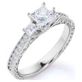 10K White Gold Princess Cut Diamond Engagement Ring Z18298