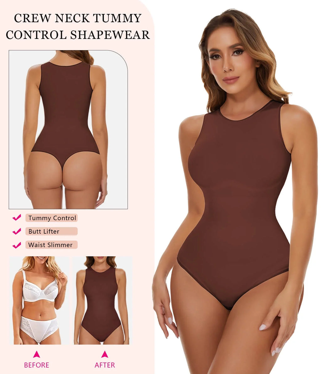 3 Packs Sleeveless Seamless Shapewear Bodysuits Z183807
