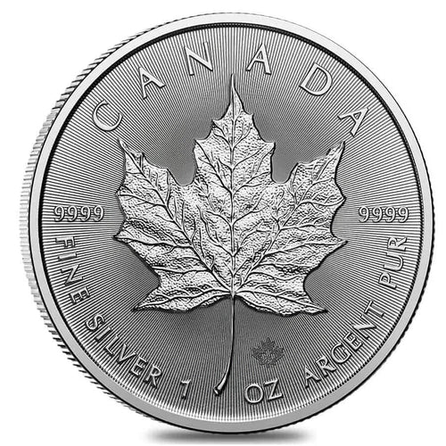 10 1 oz Canadian Silver Maple Leaf Coin J96254