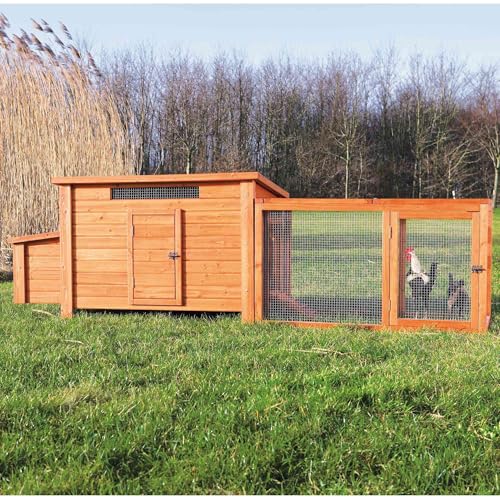 Chicken Outdoor Run with Mesh-Covered Top Y206