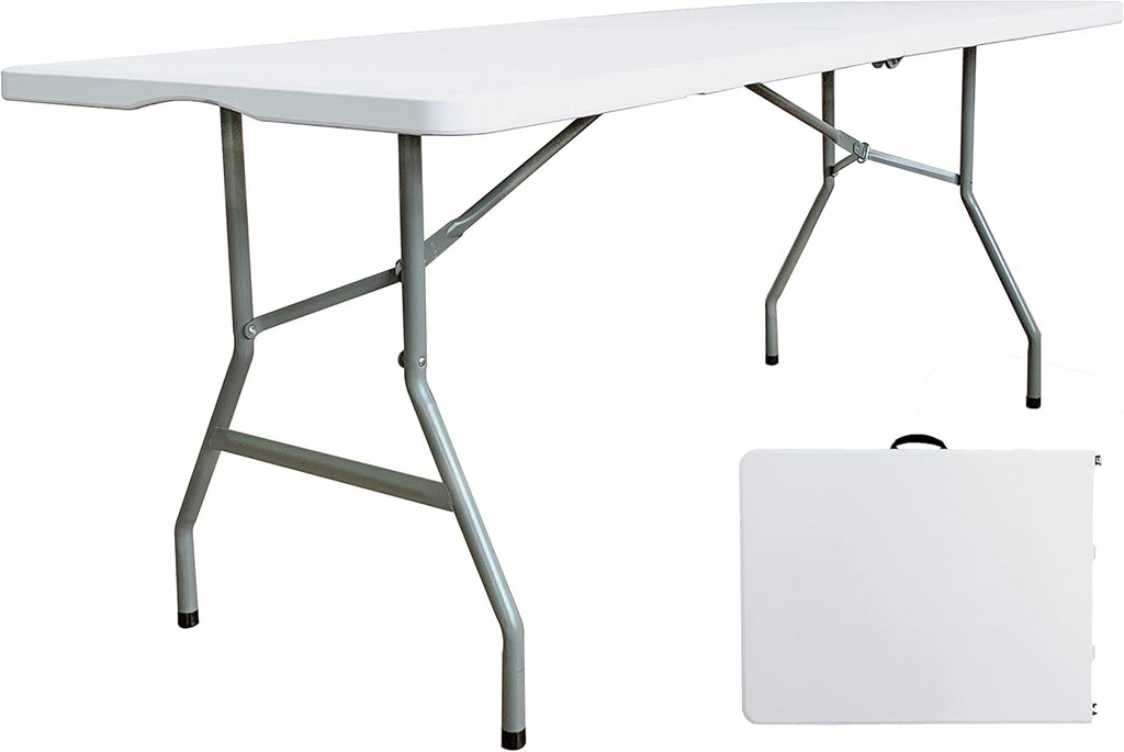 4 ft Folding Plastic Table White J635044