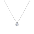 14 Karat White Gold Diamond Solitaire Necklace, 18 Inches D86918