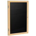 24"x18" 1-Door Oak Finish Enclosed Flannel Letterboard S838