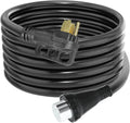 50 Amp 25 Feet RV Extension Cord Power Cord Twist Lock Connector Black Q9878