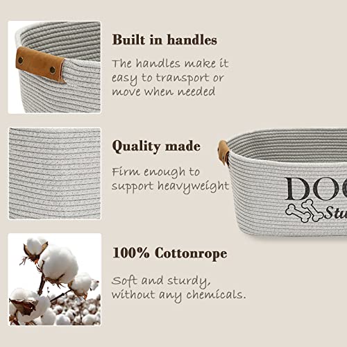 Gray Cotton Dog Toy Storage Bin S68340