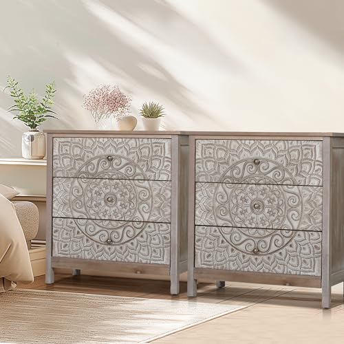 3 Drawer Dresser Set of 2 L62153