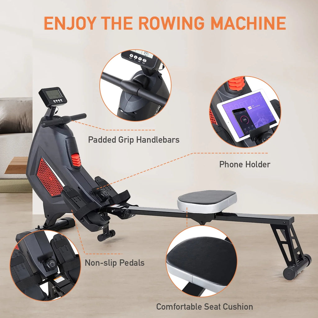 Folding Magnetic Air Rowing Machine W913