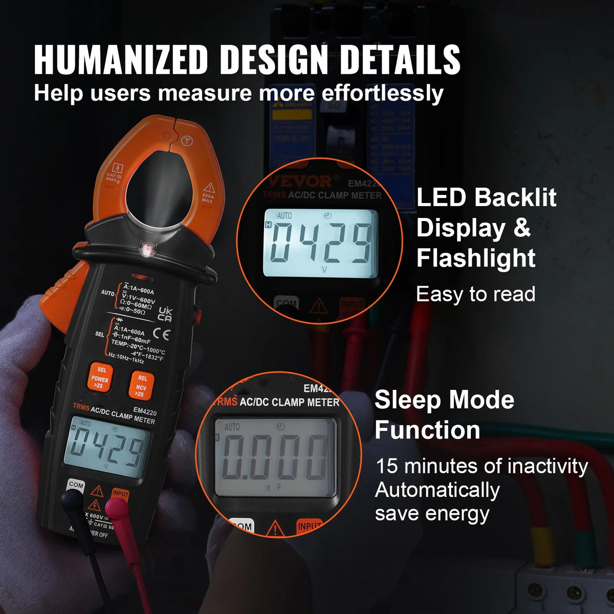 6000 Counts True RMS Digital Clamp Meter K80833