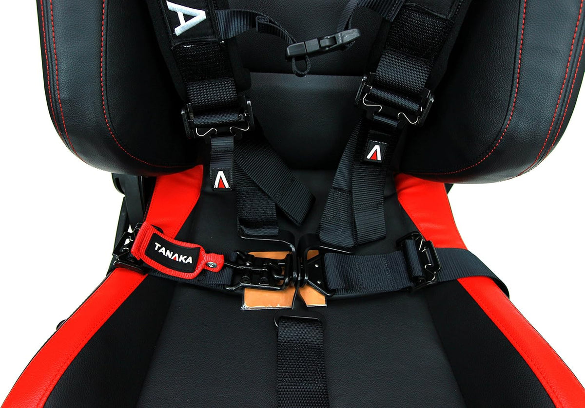Black 5 Points Safety Harness Set with Shoulder Pads, Pack of 2 F8433