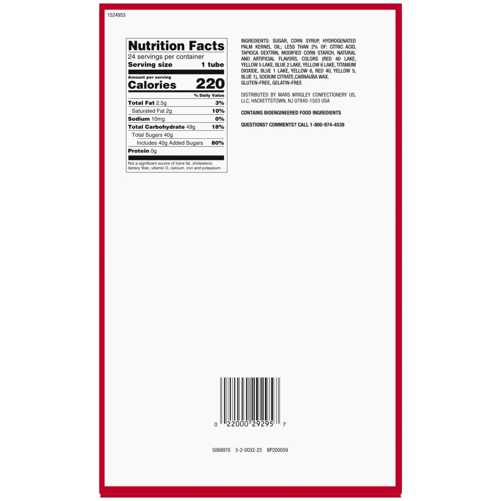 Skittles Original Mega Tube 1.9 Ounces Each 24 Per Pack W234