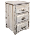 3 Drawer Nightstand with Clear Lacquer Finish B7392