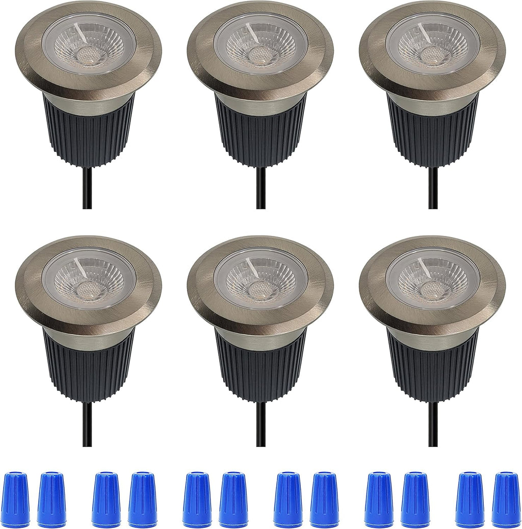 10W Low-Voltage IP67 Waterproof LED Landscape Lighting 6-Pack R12603
