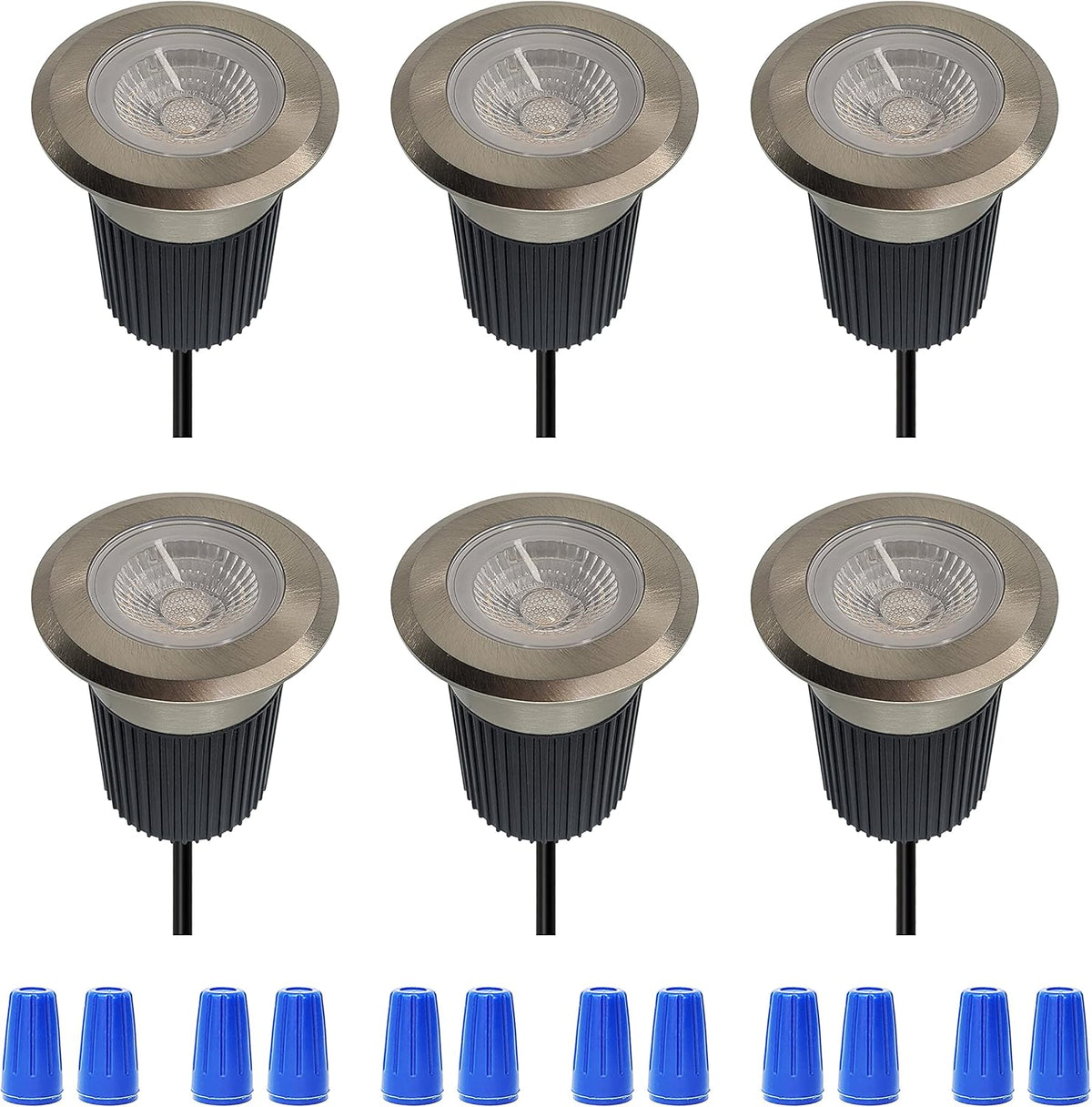 10W Low-Voltage IP67 Waterproof LED Landscape Lighting 6-Pack R12603
