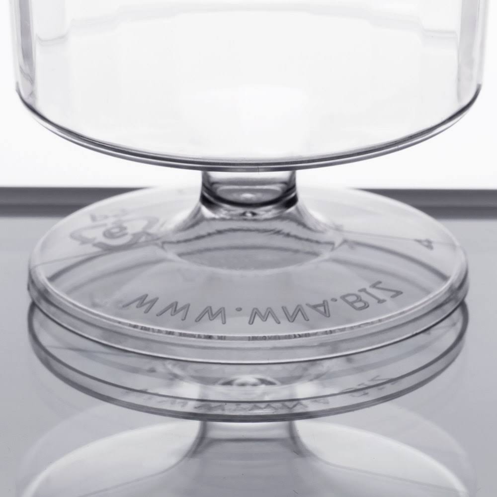2 oz. Clear Plastic Pedestal Wine Cup Z821