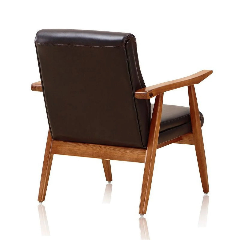 Black Faux Leather Accent Chair Q3603