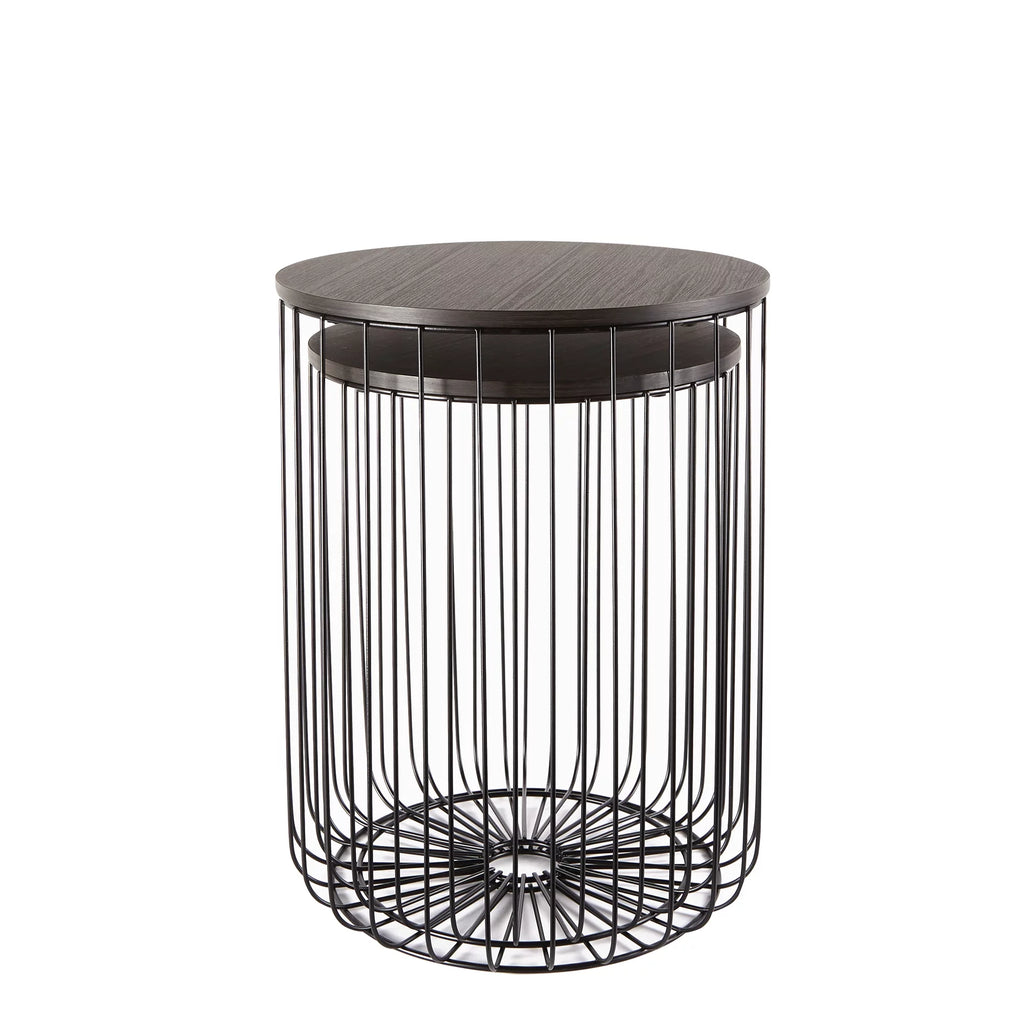 Set of 2 Walnut Finish Nesting Tables K968072
