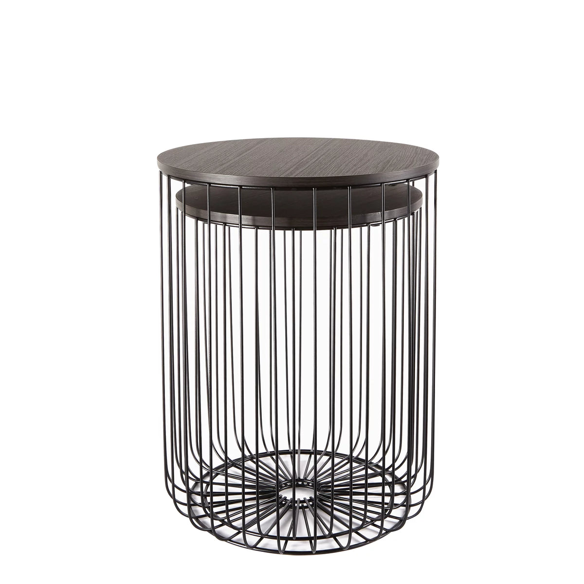 Set of 2 Walnut Finish Nesting Tables K968072