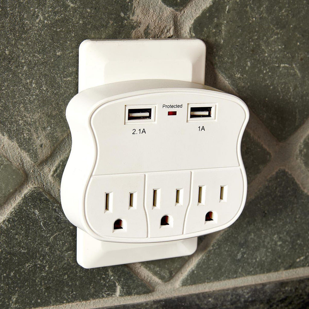 3-Outlet 2 USB Wall Adapter S775894