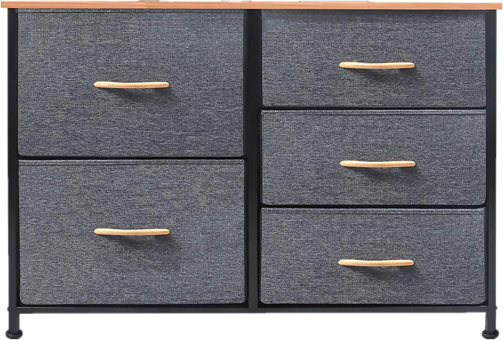 Brown 5 Drawer Storage Cabinet Dresser C65730