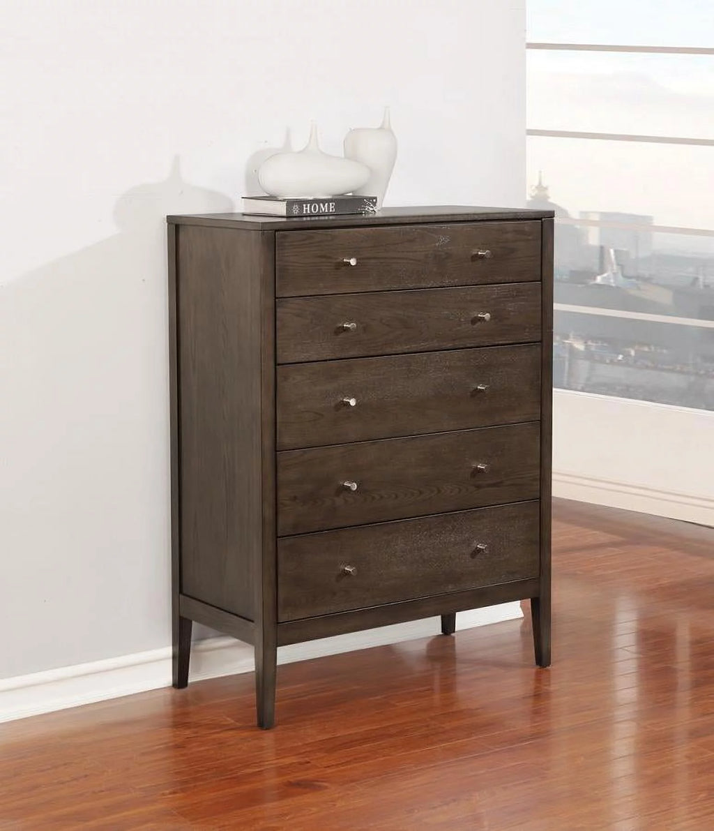 Mid-Century Modern Cappuccino Chest C339