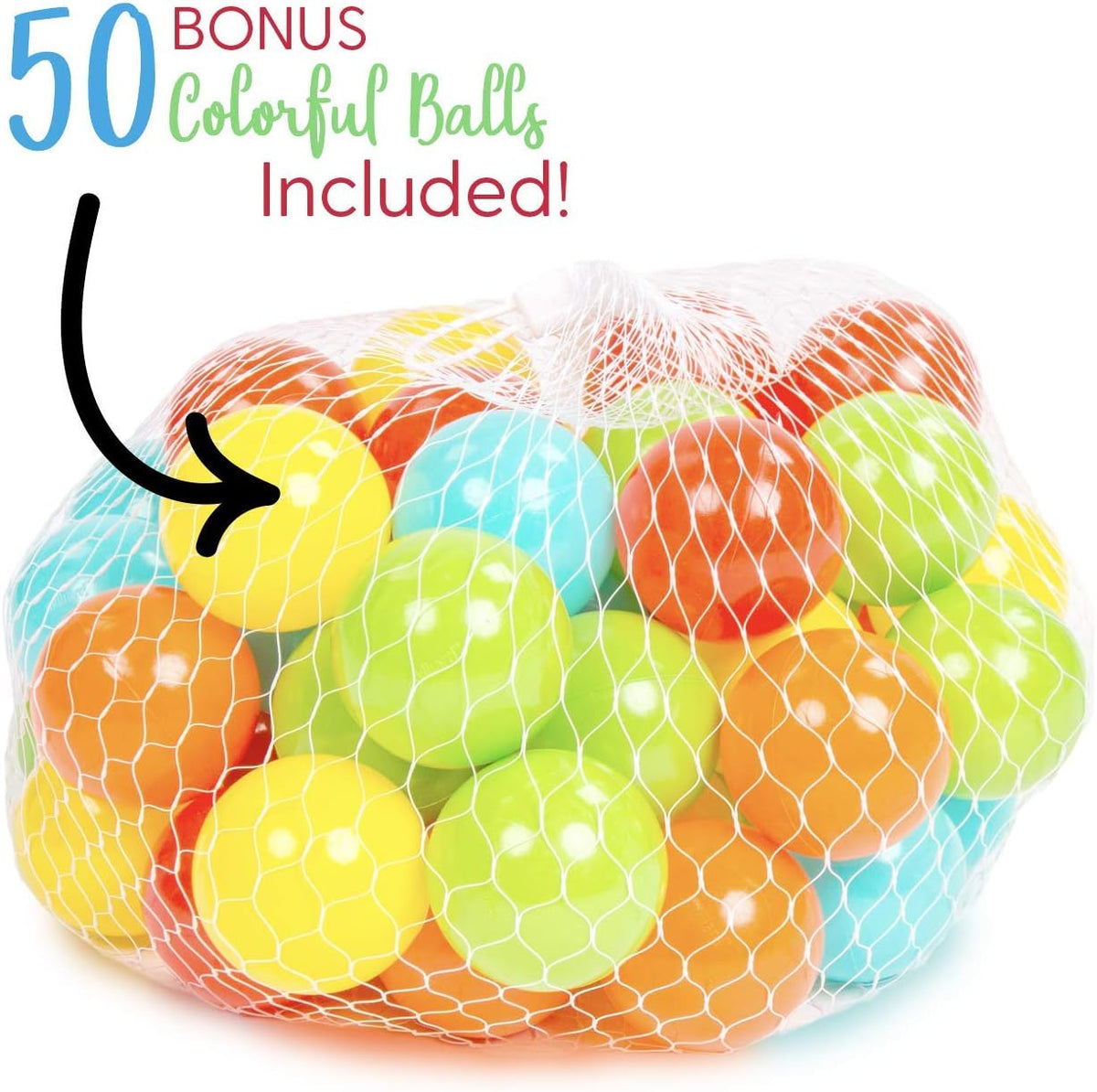 Kid's Pop up Tent Tunnel Playhouse with 50 Balls and Carry Bag Z8359