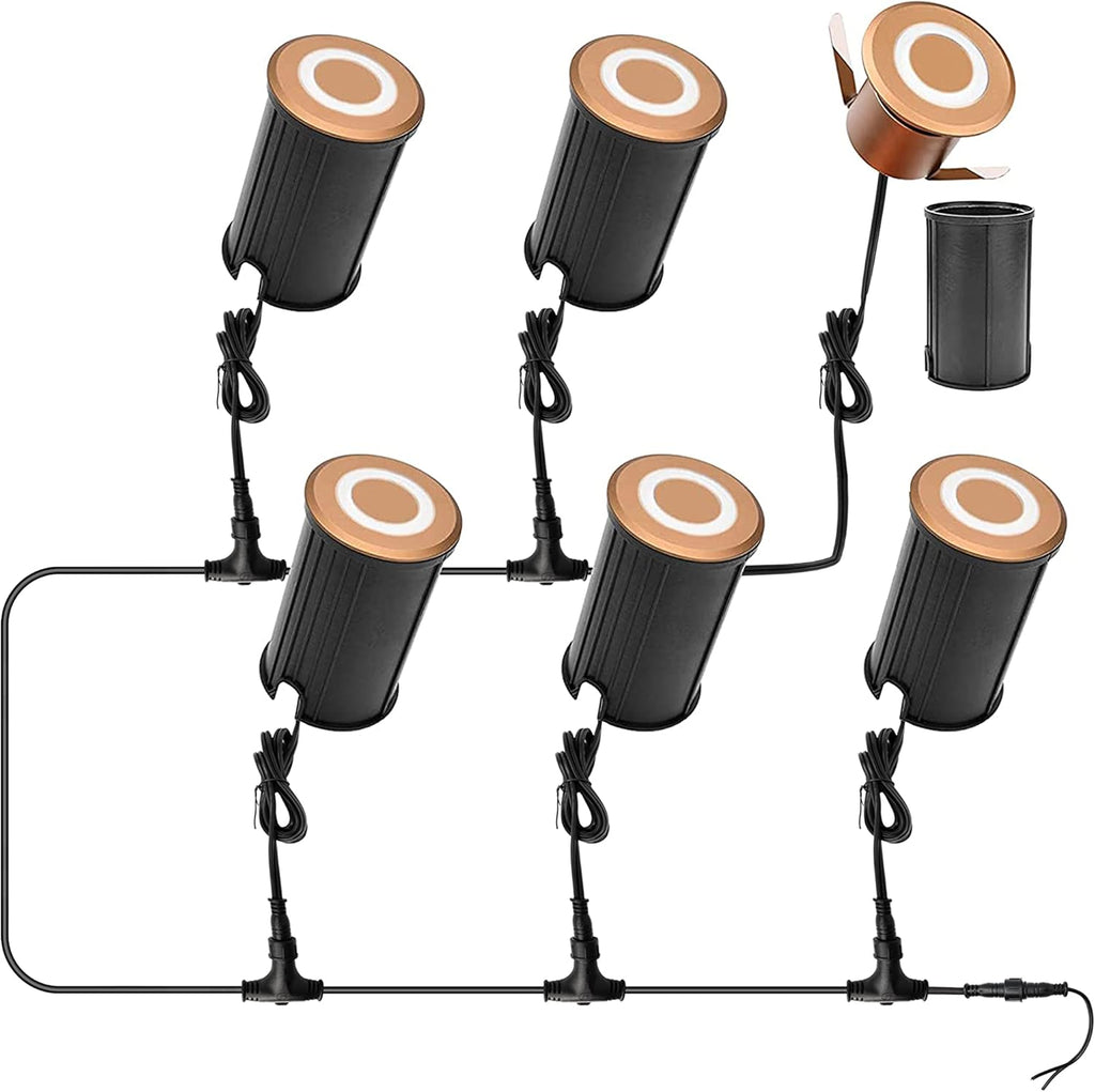 10W Low-Voltage IP67 Waterproof LED Landscape Lighting 6-Pack R12603