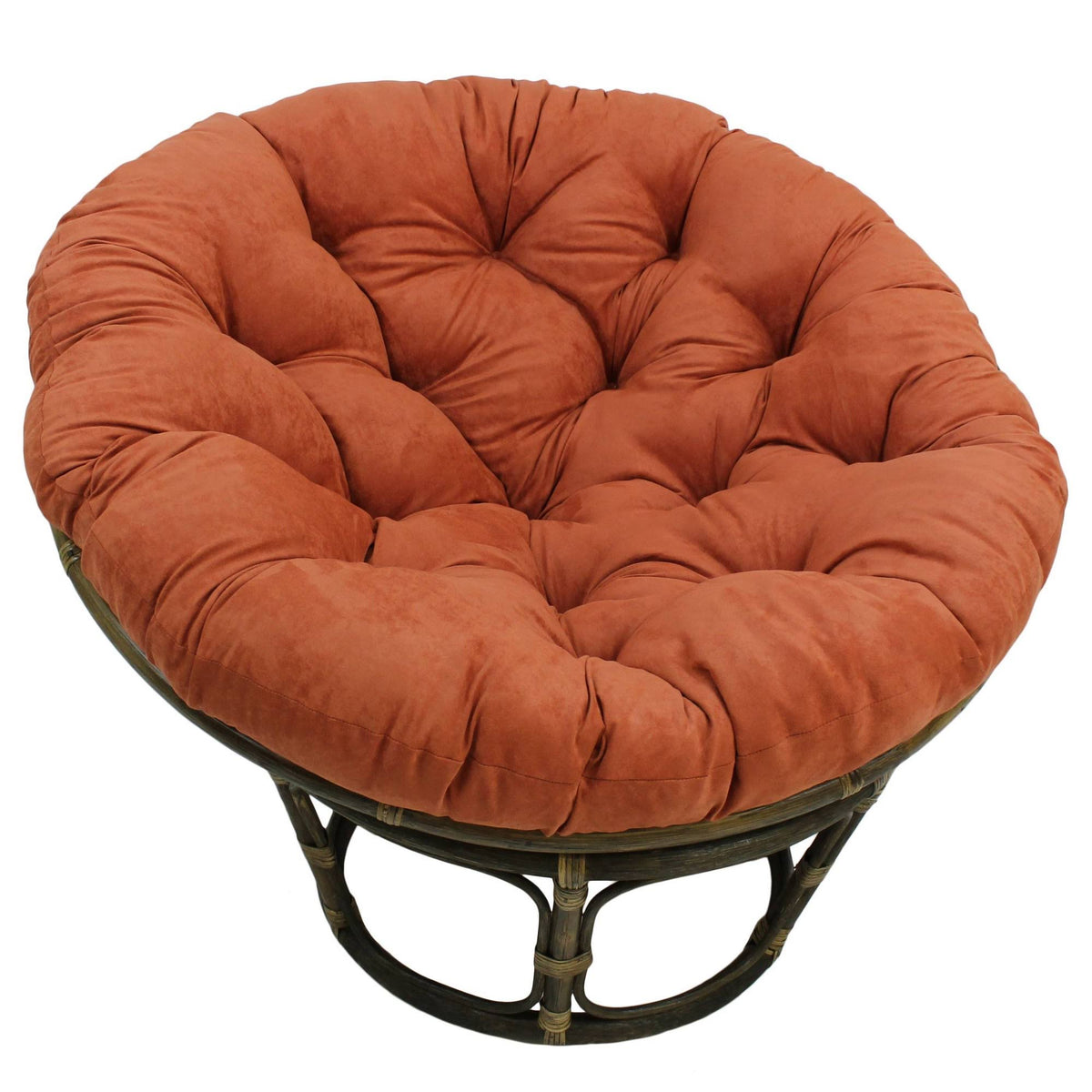Rattan Papasan Chair with Micro Suede Cushion K71239