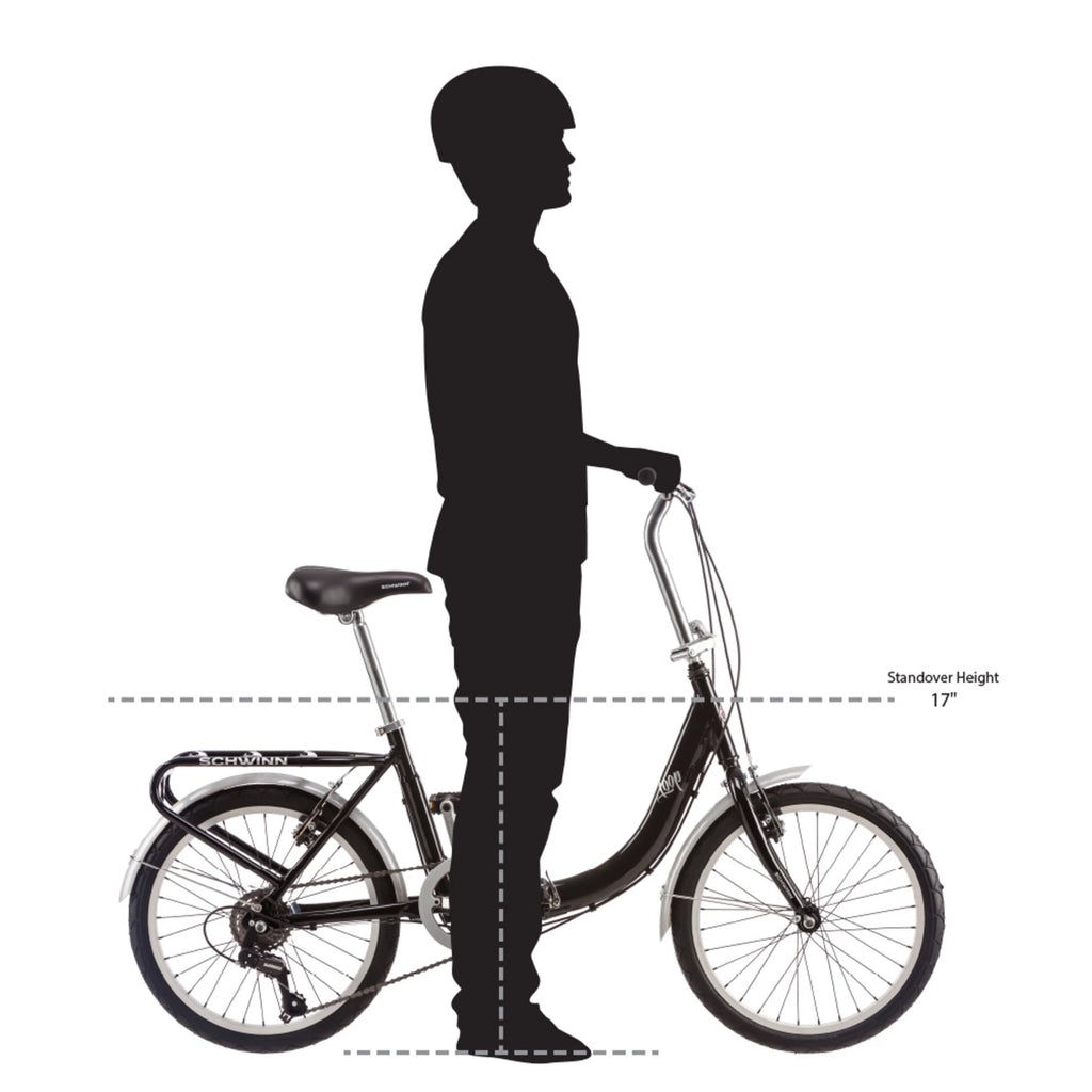Folding Commuter Bike, 20-inch wheels, Black J6013