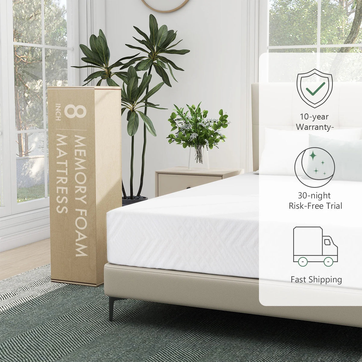 8 Cool Gel Memory Foam Mattress O790