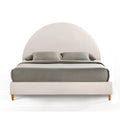 Queen Boucle Arched Headboard Platform Bed M81520