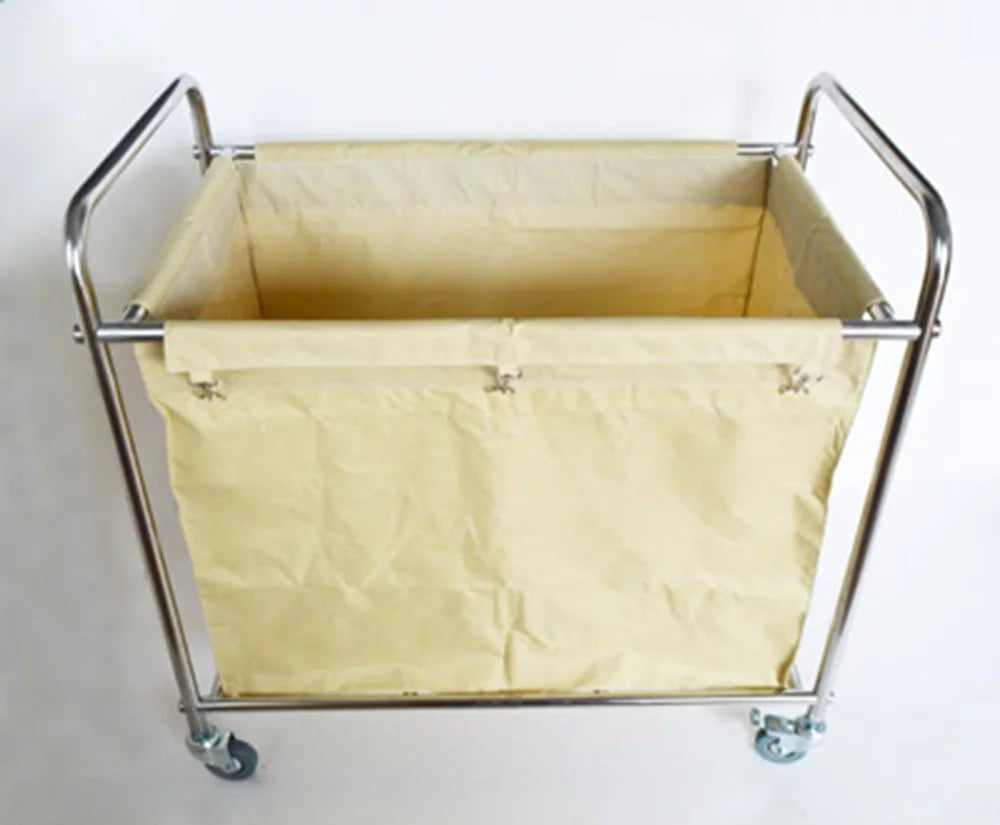 Laundry Sorter Cart with Removable Baskets Stainless Steel Frame Rolling Casters Q65365