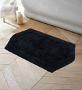 100% Cotton Tufted Non-Slip Bath Rug, 21"x34" Black N493