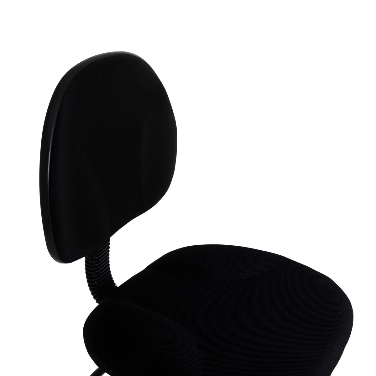Black Fabric Mid-Back Drafting Chair with Footring F8415