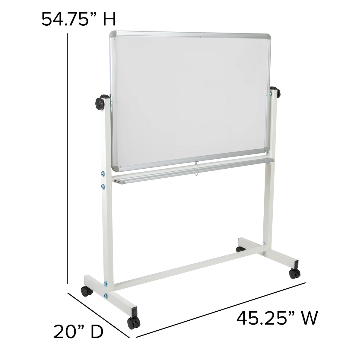 Double-Sided Mobile White Board with Pen Tray N1872