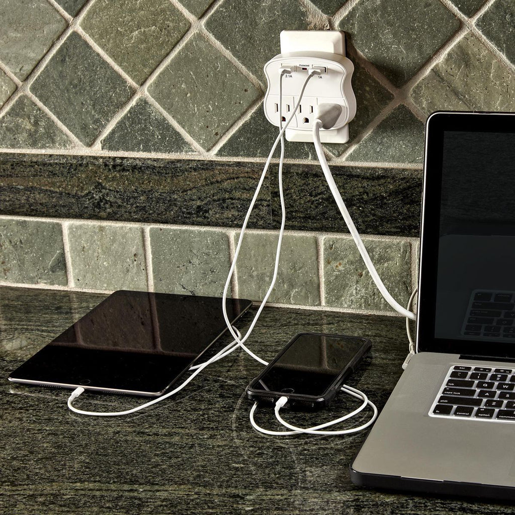 3-Outlet 2 USB Wall Adapter S775894